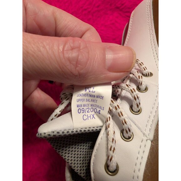 Etonic Stabilites Men’s Golf Shoes White Brown Leather Spiked Size 7 M 2004 VTG - Picture 7 of 11